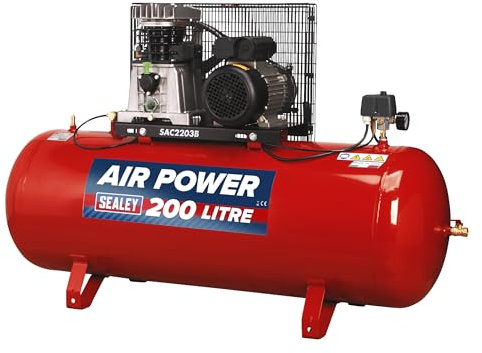 Sealey Sac2203B Compressor 200Ltr Belt Drive 3Hp With Cast Cylinders