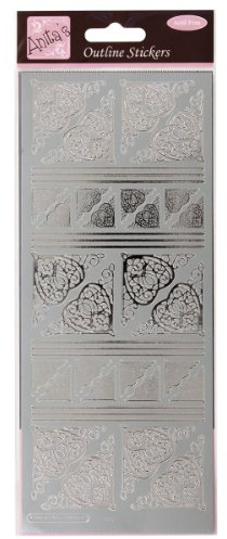 Anita's Scrapbooking-Stickers, Papier, Silber, Einheitsgröße