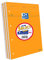 OXFORD 3 Stück Notizblöcke, gelocht, orange, A4 + große Karos, Seyès-Karos, 80 Blatt, geheftet, Deckblatt beschichtet, Orange