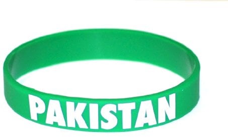 Komonee 1 x Pakistan Green World Cup Sports Event Football Country National Flag Silicone Wristband