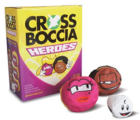 Crossboccia Doublepack Heroes Blond & Muffin, Juego de Bocce, 2x3 Pelotas con Diferentes Diseños, para 2 Jugadores, Incluye Pelota de Puntería, 970827