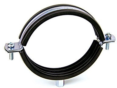 Apolo 9125Ri - Abrazadera Metálica Reforzada Isofónica M8+M10 Tipo Ri, Diámetro 125 Mm, Acero Cincado, 50 Unidades