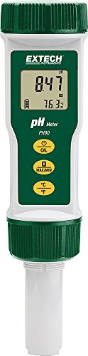 Extech PH90 Wasserdichtes pH-Messgerät | 0-14 pH, Genauigkeit +/-0,01, Temperatur, IP57 wasserdicht, Auto-Kalibrierung, austauschb. Elektrode