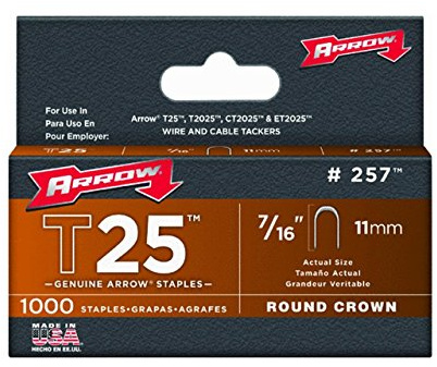 Arrow Fastener 2-Pack 7/16 T25 Staples, 1000 per Pack
