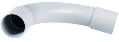 Isolation tuyaux | Gaine | Connecteur tube | Tubage | Raccord pvc | Manchon Câble | tuyau pvc Rigide | Sachet Avec Accroche De 2 Coudes Grand Rayon D16mm Gris | Debflex | 429561