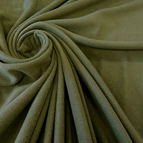 Stoff Meterware Fleece Polar - Fleece weich kuschelig oliv army grün Kleiderstoff Preis pro Meter
