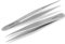 Profi-Set Zupfpinzette Spitz Pinzette 2-Teilig Splitterpinzette aus Edelstahl Silber
