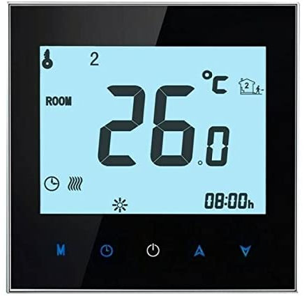 BECA 95 ~ 240VAC Memoria dati digitale 5 + 2 sei periodi Programmabile settimanale Termostato settimanale programmabile 16A Wi-Fi / Wifi / Smart / Internet / Rete / Android / IOS Underfloor