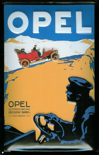 Buddel-Bini Versand Blechschild Opel Berg Nostalgieschild Schild Oldtimer Auto Retro Reklame Werbeschild