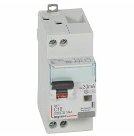 410785 Legrand Disjoncteur différentiel 16A 30mA type AC 1P+N DX³6000 10kA