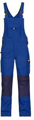 DASSY® Versailles Zweifarbige Arbeitslatzhose mit Kniepolstertaschen - maat 62 - KORNBLAU/DUNKELBLAU