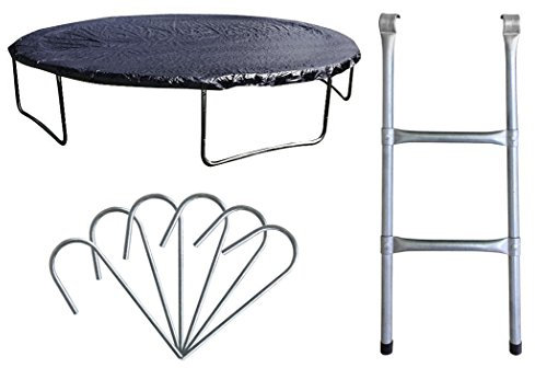 SixBros. Premium Set für Gartentrampolin 1,85 M - 4,60 M - versch. Größen Plane Leiter Haken - PS/2007 - Größe 4,60 m 6L
