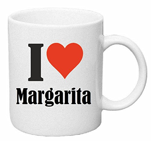 taza para café I Love Margarita Cerámica Altura 9.5 cm diámetro de 8 cm de Blanco
