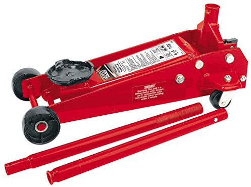 Draper 60977 Heavy Duty Garage Trolley Jack, Red, 3 Tonne