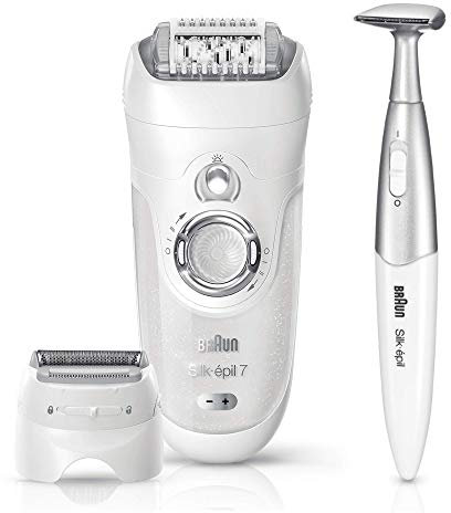 Braun Silk-épil 7 7-561, Waterproof Hair Removal Epilator with 8 Extras, White