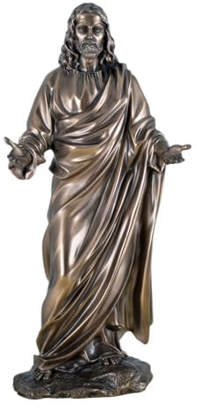 Bronzierter Jesus, Der Prediger, von Hand bronziert, aus Kunststein, by Veronese 708-3870