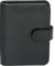 BIND 16501 Systemplaner A6 aus FINEtouch-Lederimitat, schwarzer Timeplaner, Mappe ca. 18,5 x 13 x 3,5 cm, Kalendermappe mit Systemeinlage mit Kalender 1 Woche=2 Seiten, Planer mit Druckverschluss