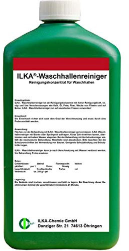 ILKA® - Waschhallenreiniger Reiniger für Waschanlagen Konz. | 1ltr | reinigt und löst Verschmutzungen und Rückstände wie Seife, Kalk, Öl, Fette, Rost, Wachs, Moos und Algen