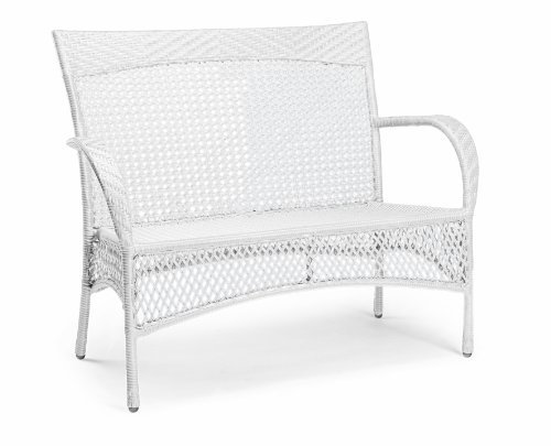 Beauty.scouts 2-Sitzer Korbbank Korbsessel Sommer (BxTxH) 64x65x95- weiß