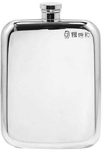 English Pewter Company 6oz Plain Pewter Hip Flask [SF435]
