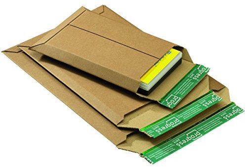 25x Kalender Versandtaschen Karton Wellpappe DIN A3, 335x500mm braun, haftklebend, extrem stabil