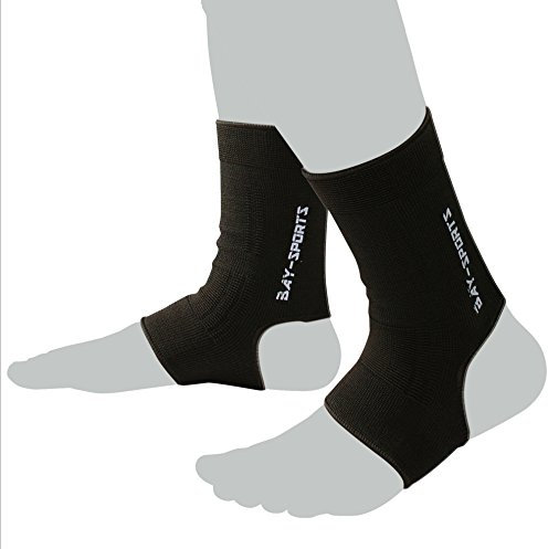 BAY Uni 2X schwarz M - elastische Fußbandagen, Fußgelenkbandagen