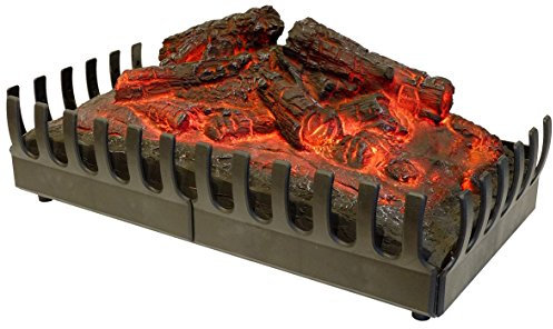 CHEMIN'ARTE Chimenea eléctrica con Fuego de leña Leds, Chimenea Decorativa, bajo Consumo, Inserto de Chimenea, 45x23x22cm