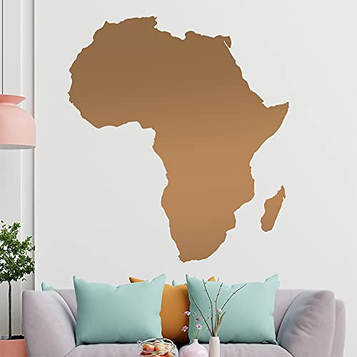 KIWISTAR Land Afrika Silhouette Umriss Kontinent Wandtattoo in 6 Größen - Wandaufkleber Wall Sticker - Dekoration, Küche, Wohnzimmer, Schlafzimmer, Badezimmer