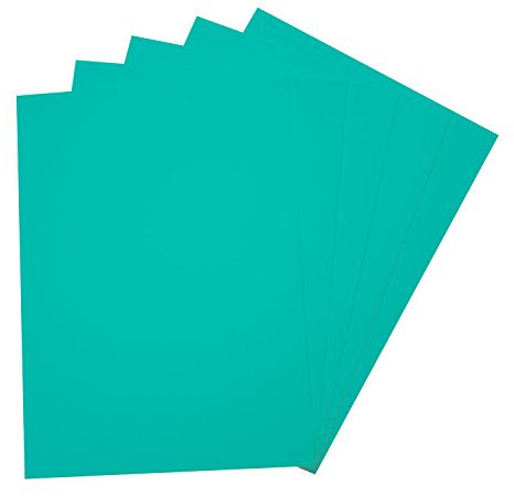folia 23554 - Moosgummi, 5 Bögen, 2 mm, ca. 29 x 40 cm, smaragdgrün - ideal für vielfältige Bastelarbeiten
