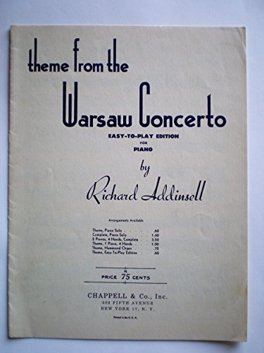 Theme From the Warsaw Concerto Easy-to-Play Edition for Piano
