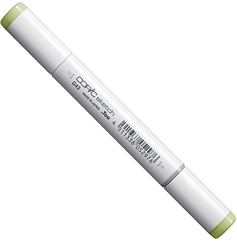 Copic Sketch Coloured Marker Pen - (G-43) Pistachio, For Art & Crafts, Colouring, Graphics, Highlighter, Design, Anime, Professional & Beginners, Art Supplies & Colouring Books