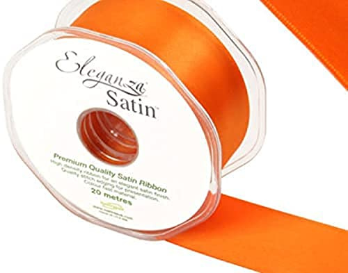 ELEGANZA Premium Quality Ribbon, Satin, Orange, 11 x 11 x 4 cm