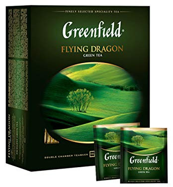 Greenfield Flying Dragon grüner Tee 100 Teebeutel