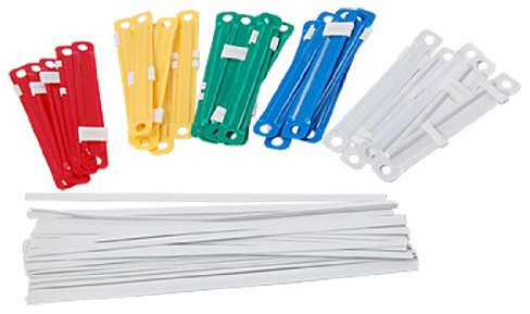 sourcing map 25 Pcs Kunststoff Abheftstreifen Papier Fasteners bunte Heftstreifen zweiteilige Papier Datei Dokument Fasteners Bindung Fasteners für Papiere