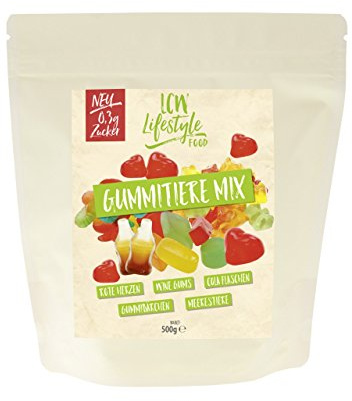 LCW Zuckerfreie Gummibärchen Gummitiere Mix 500g