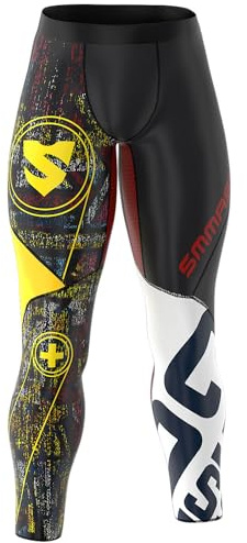 SMMASH Kompressionshose Herren Laufhose Lang Leggings Sportleggings Für Männer Atmungsaktiv Second Skin Technologie Running Hose