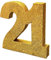 Number 21 Glitter Table Decoration Gold| Table Centrepiece | Table Decorations Centrepiece | 21st Birthday Decorations | Pack of 1 | 20cm |H101