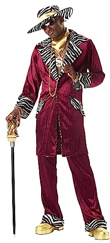 California Costumes Sweet Daddy Zuhälter, Rot/Ausflug, einfarbig (Getaway Solids), M