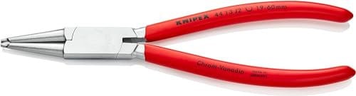 Knipex Pinza per Anelli di Sicurezza per Anelli di Sicurezza Interni a Fori Cromata, Rivestiti in Resina Sintetica 180 Mm 44 13 J2