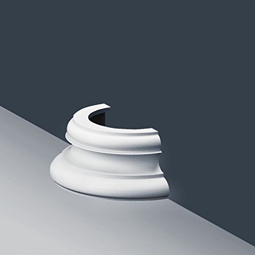 Half Column Plinth Socket Stucco Orac Decor K1151 LUXXUS Decoration Lightweight and Impact Resistant 12 cm