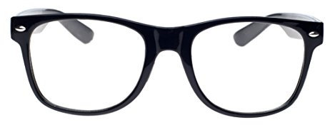 4sold Retro Sonnenbrille Nerd Brille klar