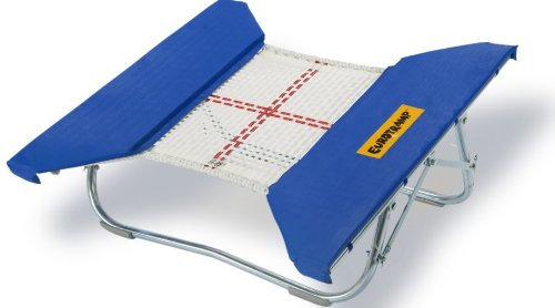 Eurotramp® Schultrampolin, Quadratisch, Blau, Stahlrahmen 120 x 120 cm, 32 Stahlfedern, für Schulen, beide Geschlechter