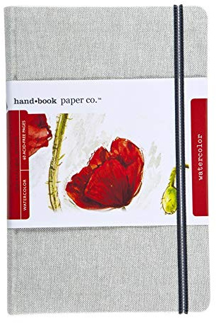 Speedball Handbook Journal Co. Aquarell-Skizzenbuch, großes Hochformat, 200 g/m², 200 g/m², Hardcover mit Tasche