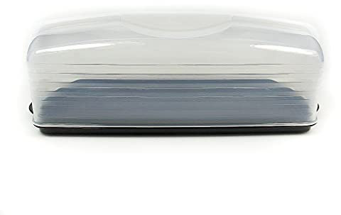 Tupperware Königskuchenbehälter Kuchenform lang schwarz und neu