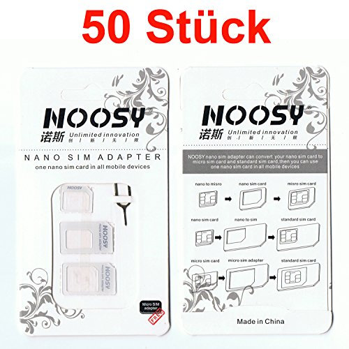 Adaptateurs universel tout en un - 4 pièces - Pour les cartes nano SIM, micro SIM, Mini SIM