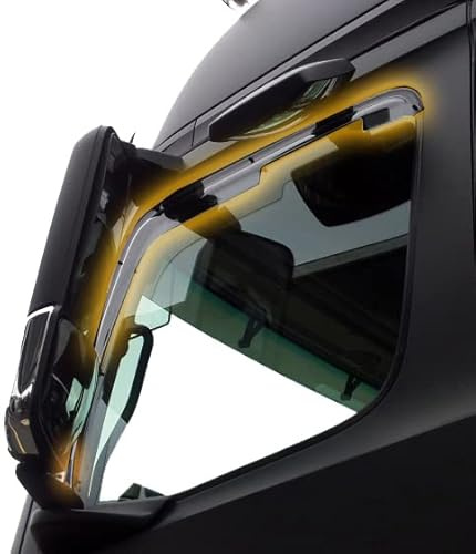 Vordere Windabweiser (1 Set) für die Fahrer und Beifahrerseite-CLS0046043D passend für Ford Transit V + VI Dunkles Material 2000-2012