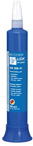 Weicon 30641200 306-43 WEICONLOCK AN 306-41 200 ml Fügeverbindung Lager Wellen Buchsen, mittelviskos, Gelb