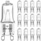 VIIVUU - Bombillas halógenas G9, 230 V, 40 W, halógeno, bombilla de horno de 40 W, 300 grados, 230 V, 2800 K, color blanco cálido, sin parpadeo, regulable 10-100%, para microondas, aplique, lámpara de