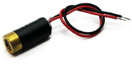 DOE Laser, rot, 635 nm, 5 V DC, Ø10x22 mm, Laserklasse 2M, Fokus fixiert, Kabellänge 100 mm - 70112290