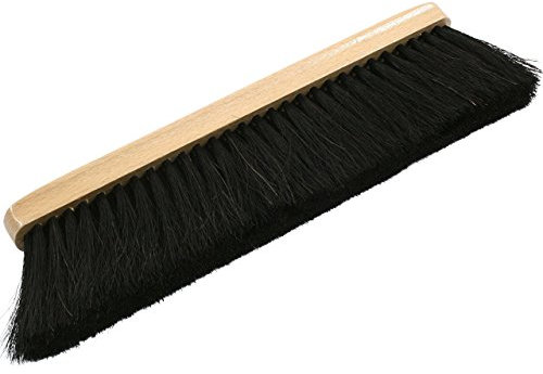 Mehlbesen Tischbesen Handbesen mit Holzkörper und Naturborsten aus Rosshaar (hell oder dunkel) (schwarz)